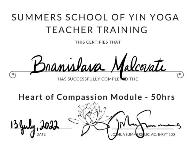 Heart Of Compassion 2 certificate